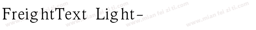 FreightText Light字体转换